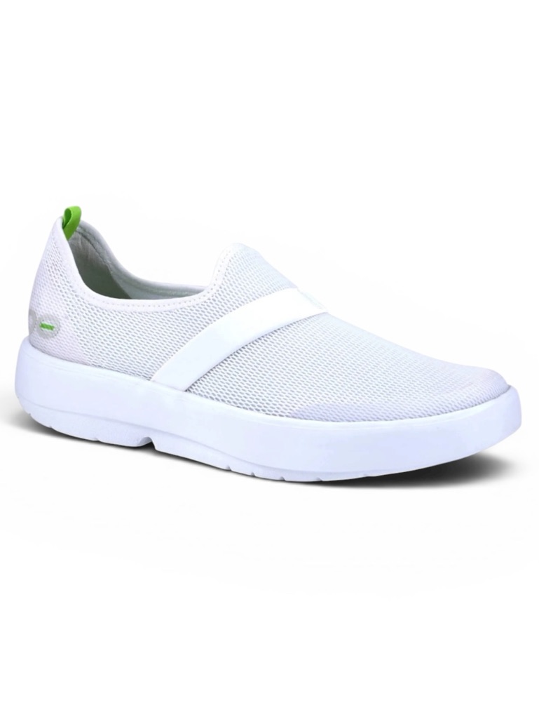 Oofos Oomg White Low Mesh Recovery Shoes